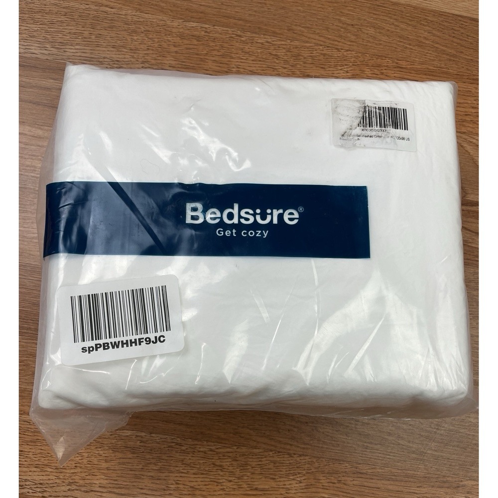 Bedsure White Oversized King 120" x 98" Duvet Cover & 2 Pillowcases‎ NEW